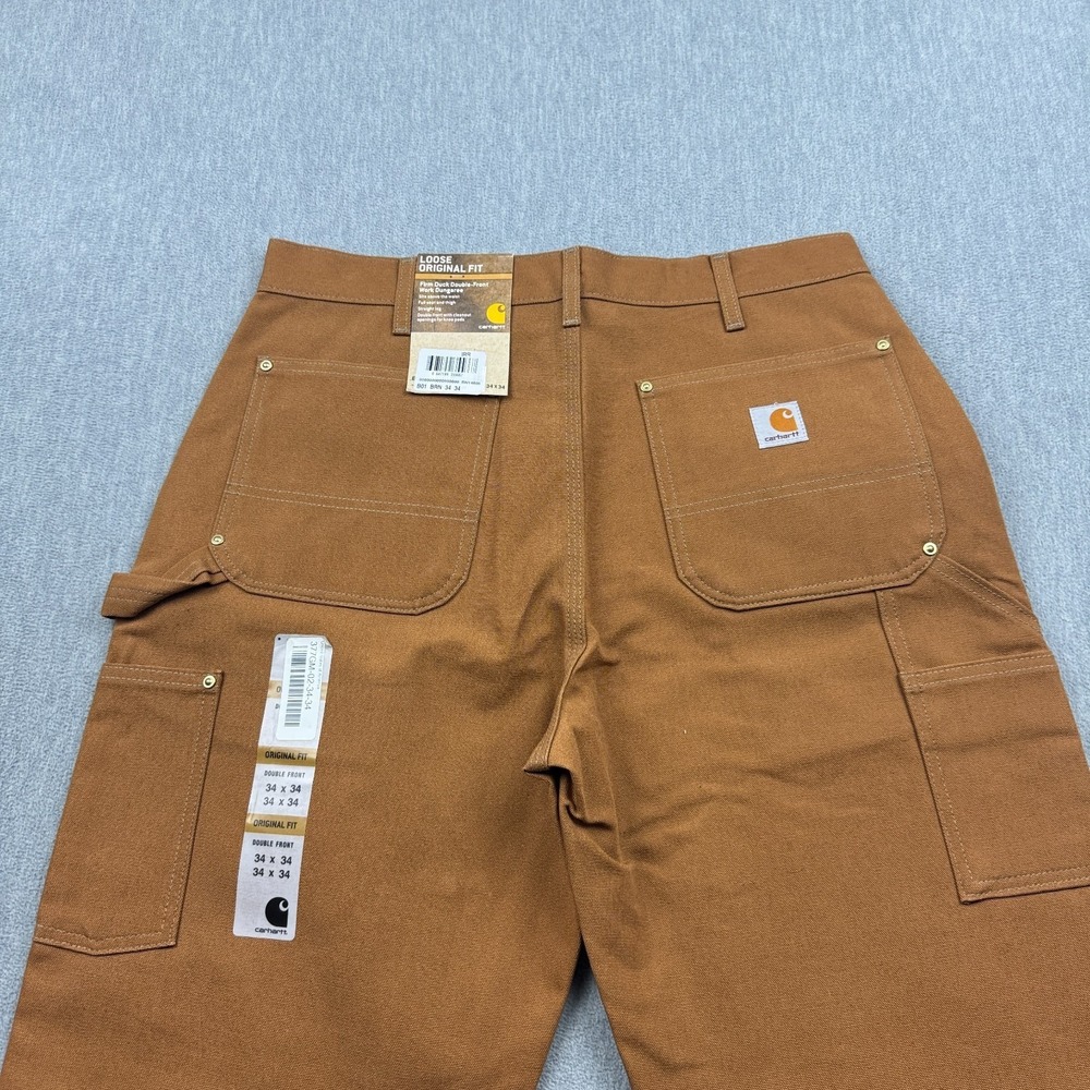 Carhartt Pants‎ Men 34x34 B01 Firm Duck Double-Front Dungaree USA Made NWT - Picture 10 of 12
